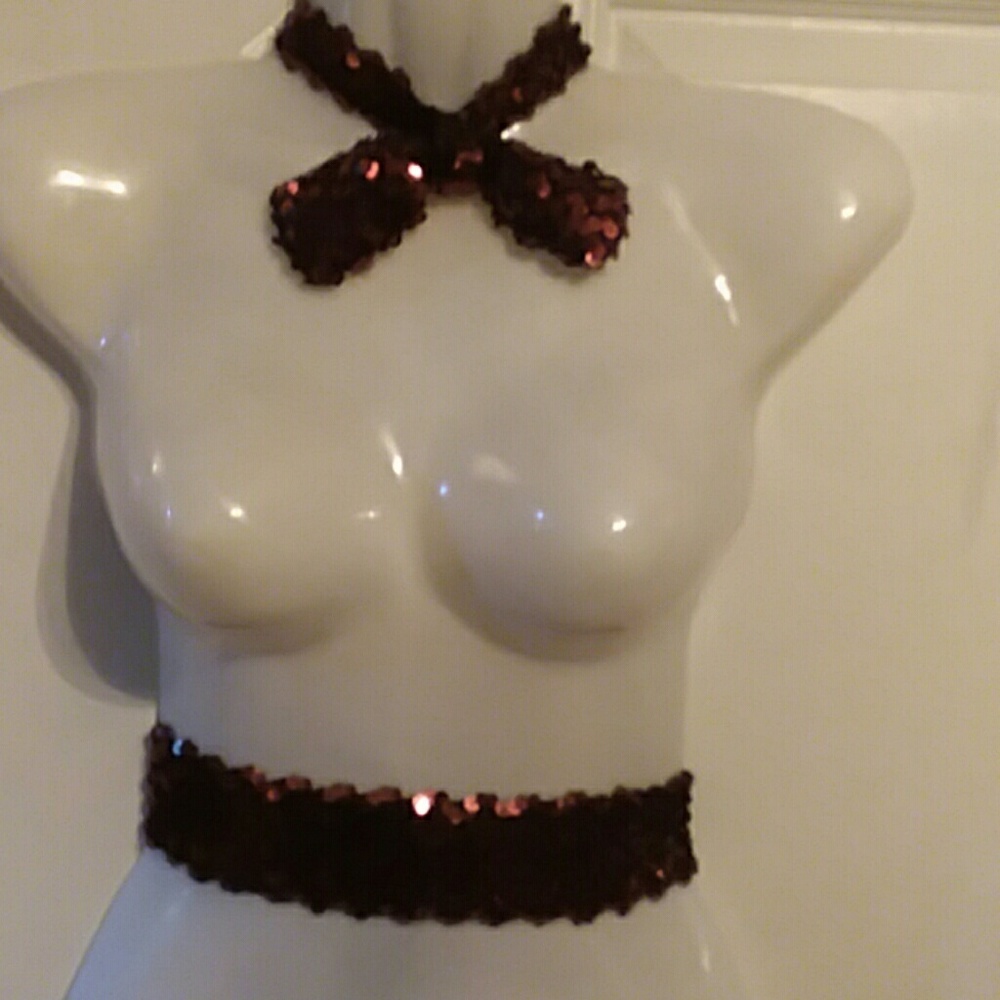 Sequin Belt & Bow Tie